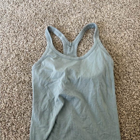 lululemon athletica Light Blue Ribbed Tank Top - Picture 1 of 2